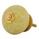 Yellow Floral Embossed Cabinet knob